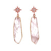 Star Earrings With Quartz