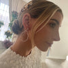 Rose Gold Baguette Teardrop Earrings