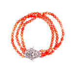 Coral Three Strand Bracelet