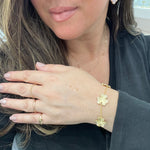 Matte Gold Flower Bracelet