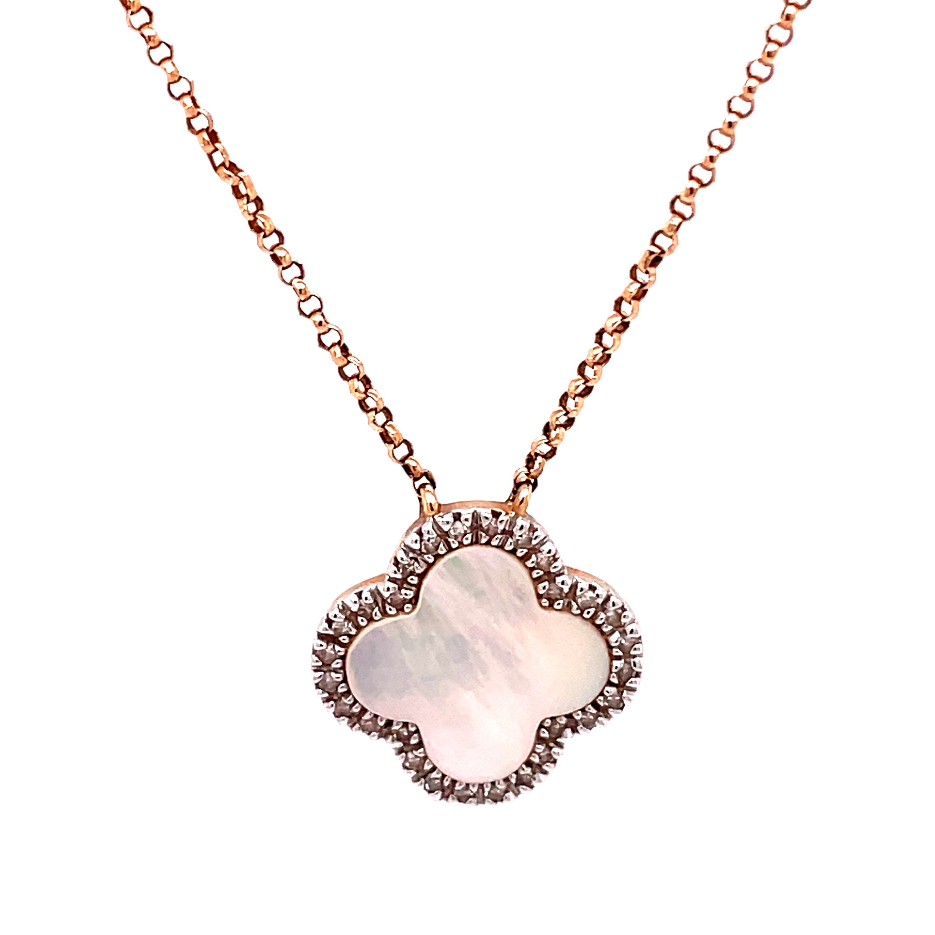 Rose gold 2025 clover necklace