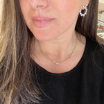 14K Studded Diamond Bar Necklace