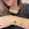 Green Three Clover Bracelet