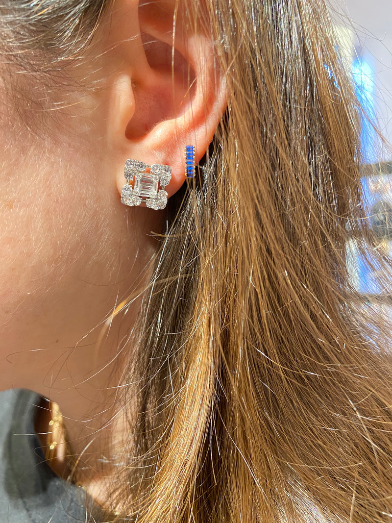 All Sparkle Square Studs