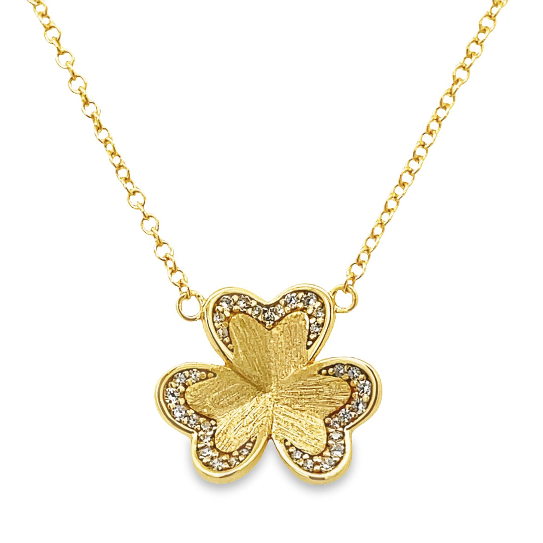 Matte Gold Flower Necklace