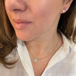 14K White Gold 5mm Square Studs