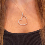 Tilted Heart Pendant Necklace
