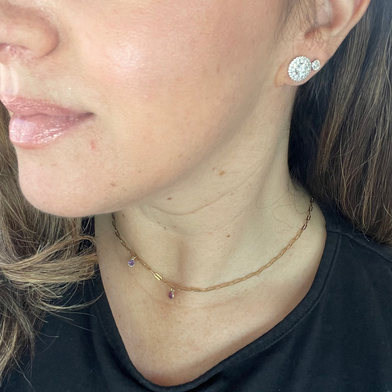14K White Gold Sparkling Halo Studs
