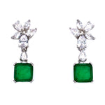 Emerald Flower Drop Earring