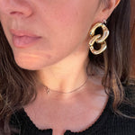 Large Link Earrings