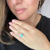 Turquoise Clover Ring in Silver
