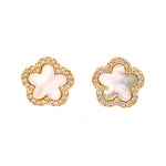 Small Mother-of-Pearl Flower Studs