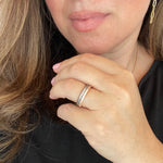 Band Rings in Rose Gold & Gunmetal (Set of 2)