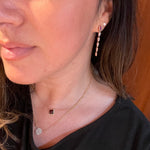 Ruby Baguette Linear Earrings