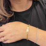 Lock & Key Beaded Stretch Bracelet