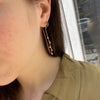Front Back Threader Dangle Earrings in Rose Gold