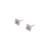 14K White Gold Mini Square Studs