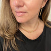 Pink Enamel Curb Chain Toggle Necklace