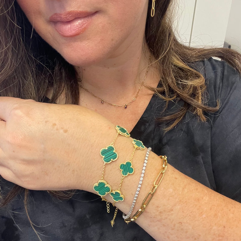 Green Five Clover Bracelet – picntell