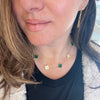 Green & Gold Ten Clover Necklace