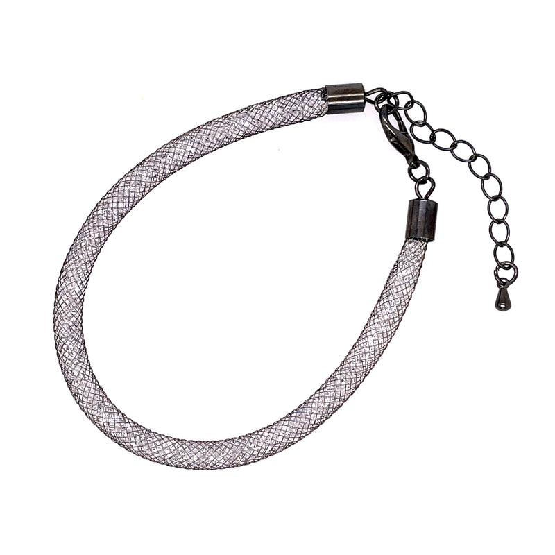 Thick Mesh Crystal Fill Bracelet