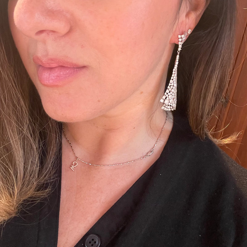Dazzling Silver Drop Earrings
