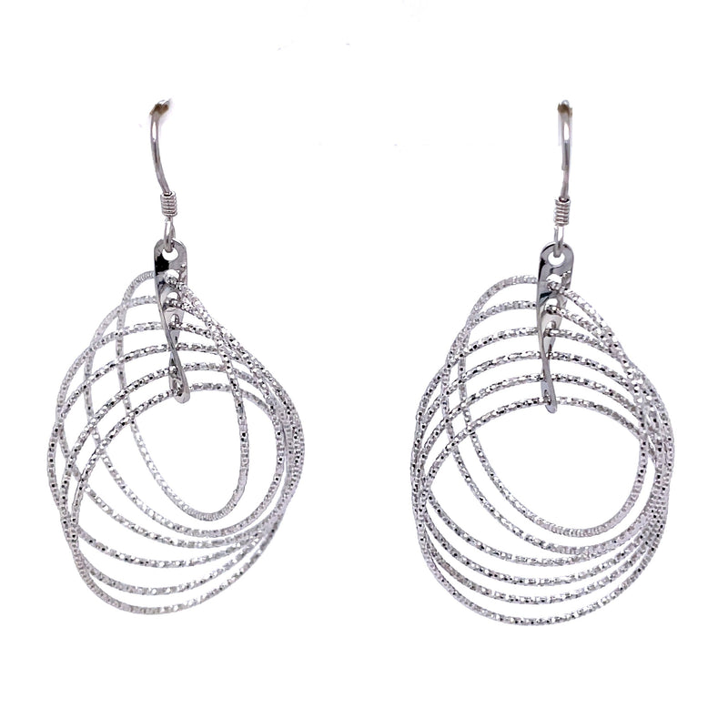 Sterling Silver Swirl Earring