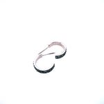 Small Sage Crystal  Open Hoops