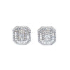 Rectangle Sparkling Baguette Studs