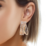 Embellished Earrings in Gold