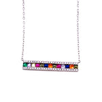 Rainbow Bar Necklace