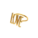 14K Yellow Gold Statement Love Ring